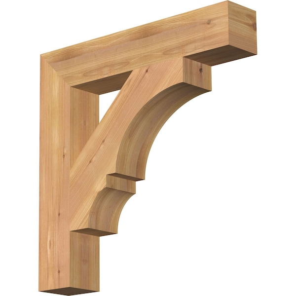 Ekena Millwork Balboa Block Smooth Bracket, Western Red Cedar, 3 1/2"W x 20"D x 20"H BKT04X20X20BOA05SWR - main